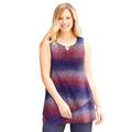 Plus Size Women's Monterey Mesh Tank by Catherines in Red White Blue Dot (Size 2XWP)