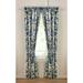 Florence Panel Set with Tiebacks 42"W x 84"L by BrylaneHome in Teal Floral Curtain