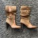 Jessica Simpson Shoes | Bnwot Jessica Simpson Boots Leather & Suede Boots Size 9 | Color: Tan | Size: 9