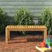 Millwood Pines Burke Patio Teak Garden Bench Wood/Natural Hardwoods in Brown/White | 18 H x 47 W x 17.5 D in | Wayfair