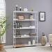 5-Tier Home Office Bookcase Open Bookshelf Storage Large 5 Shelf Bookshelf Furniture with Metal Frame