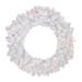 Flocked Snow White Artificial Christmas Wreath 36-Inch, Clear Lights