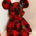 Disney Toys | Disney Mickey Mouse X Ae American Eagle Special Edition Plush Doll Red Plaid | Color: Black/Red | Size: Osb