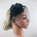 XXXXW Wedding Headpieces Lace Mask, Bridal Headwear, Crystal Veil, Elegant Mask, Pearl Hair Accessories, Veil Accessories Wedding Hair Accessories (Color : Black)