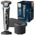 Philips Norelco 9800 Rechargeable Wet & Dry Electric Shaver with Quick Clean, Travel Case, Pop up Trimmer, Charging Stand, S9987/85, Black