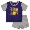 "Ensemble de vêtements pour bébés Los Angeles Lakers Nike - Léche-botte, short et T-Shirt - Infant - unisexe Taille: 24 Months"