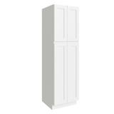 L&C Cabinetry 24W X 84H Kitchen Pantry Cabinet - Shaker Style Maple, Wood in Gray/Red | 96 H x 24 W x 28 D in | Wayfair ND2 WP249627