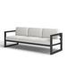 AllModern Smith 84.25" Wide Outdoor Patio Sofa w/ Sunbrella Cushions Metal/Sunbrella® Fabric Included/Rust - Resistant Metal in Gray/Brown | Wayfair