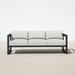 AllModern Smith 84.25" Wide Outdoor Patio Sofa w/ Sunbrella Cushions Metal/Sunbrella® Fabric Included/Rust - Resistant Metal in Gray/Brown | Wayfair