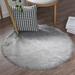 Gray 72 x 72 x 2.36 in Area Rug - Everly Quinn Round Sheepskin Area Rugs, Floor Carpets Plush Sofa Cover Seat Pad Sheepskin/ | Wayfair