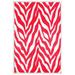 Red/White 96 x 0.5 in Area Rug - Everly Quinn Animal Print Area Rug - Zebra Wild At Heart Nylon | 96 W x 0.5 D in | Wayfair