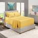 Eider & Ivory™ Motter Microfiber Sheet Set Polyester in Yellow | Split King | Wayfair 9A08FD078EE648B485B968FB85C186B3