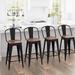 Williston Forge Rosenberry Bar & Counter Stool Wood/Metal in Black | 42 H x 43 D in | Wayfair 5C824E03ABBE474686ED701AA4F59BCC