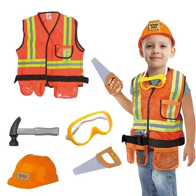 Costume d'ingénierie pour enfants uniforme de Cosplay pour les travailleurs de la Construction