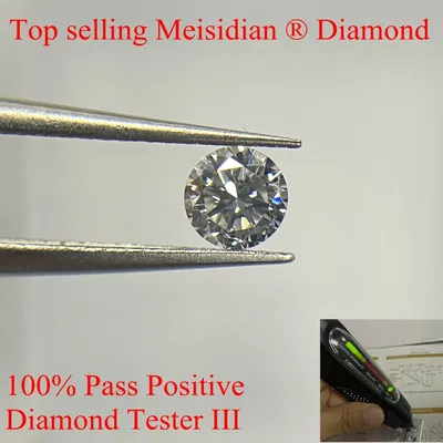 Meisidian-Testeur de diamant positif Moissanite III Passe 3.5 7 5 ce par carat 100% mm