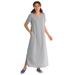 Plus Size Women's Perfect Short-Sleeve Scoopneck Maxi Tee Dress by Woman Within in Heather Grey (Size 2X)