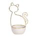 Trinx 10" Cat Trinket Tray in White & Gold - Cat Shaped Jewelry Holder - Great Gift for Cat Lovers, Jewelry Lovers, Gift for Women | Wayfair