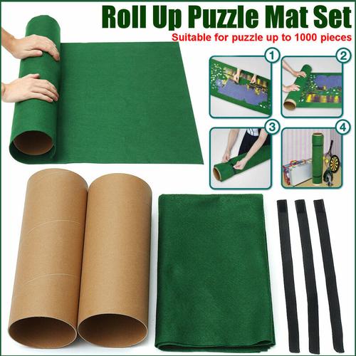 Puzzlematte Roll Up Puzzle Pad Deckenaufbewahrung Filzmatten Set Puzzles Saver fasst bis zu 1000