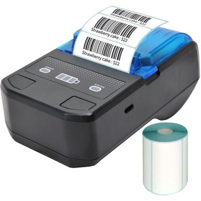 Tragbarer 58-mm-Thermo-Etikettendrucker Drahtloser BT-Mini-Etikettendrucker Barcode-Drucker mit