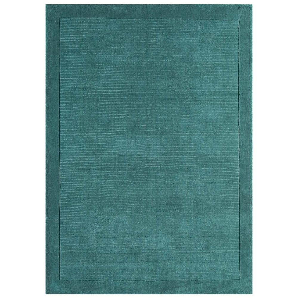 Tapis tufté main en laine bleu lagon 60x120 cm