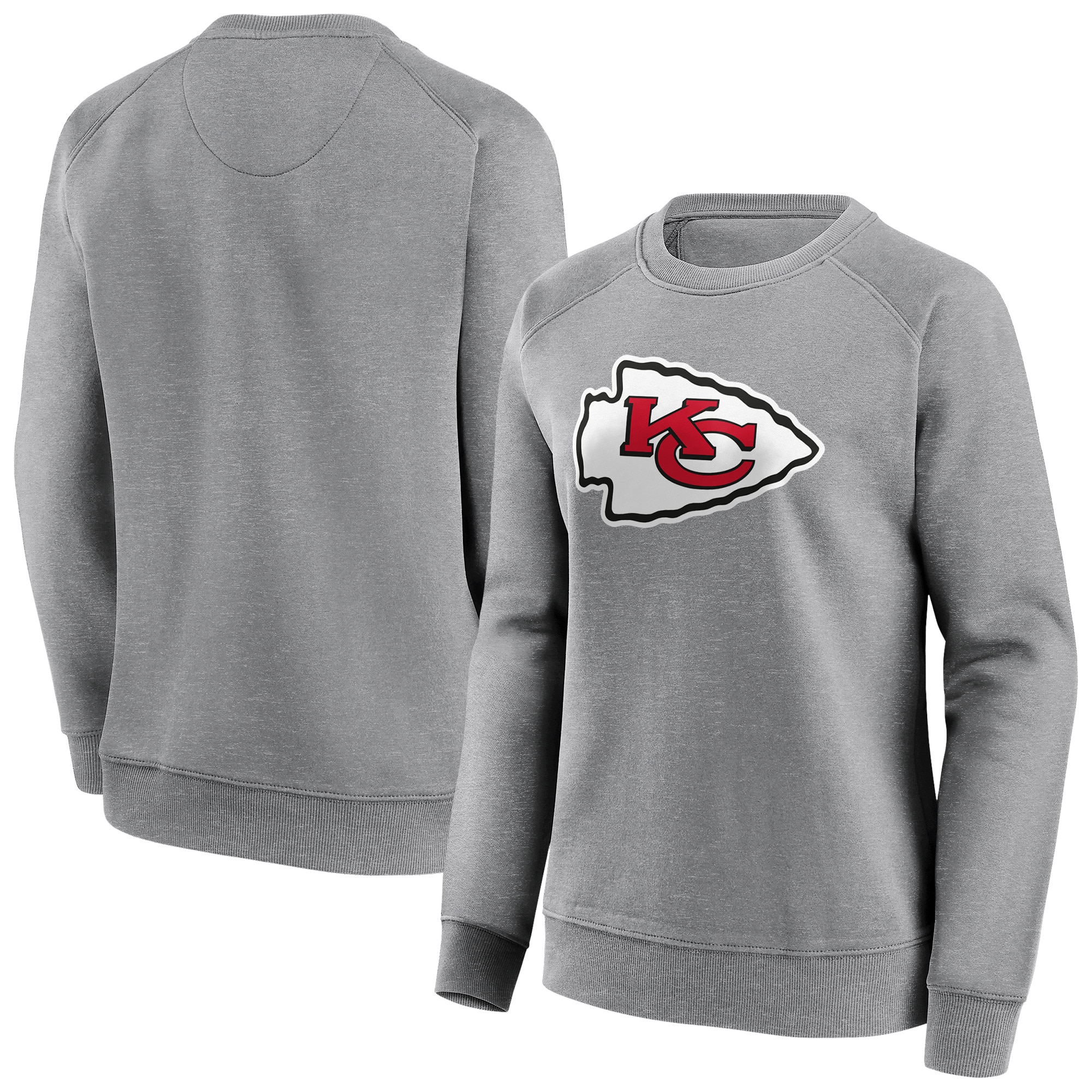 Kansas City Chiefs Rundhals-Sweatshirt mit neutraler Farbe und Logo - Damen Image