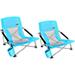 Nice C Folding Beach Chair Metal in Blue | 23 H x 23 W x 21 D in | Wayfair NC-BEACH-2PKB