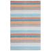 White 36 x 0.16 in Area Rug - Langley Street® Gulbranson Striped Handmade Flatweave Area Rug in Gray/Blue/Orange | 36 W x 0.16 D in | Wayfair