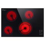 Empava 30.31" Electric Cooktop w/ 4 Elements, Glass in Black | 2.05 H x 20.47 W x 30.31 D in | Wayfair EMPV-30REC12