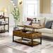 Latitude Run® Clintin Lift Top Extendable Coffee Table w/ Storage Wood in Brown | 18 H x 41.2 W x 19.7 D in | Wayfair