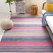 Blue/Red 48 x 0.16 in Indoor Area Rug - Bungalow Rose Striped Handmade Flatweave Cotton Red/Blue Area Rug Cotton | 48 W x 0.16 D in | Wayfair