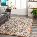 Dodan 7'10" Square Traditional Updated Traditional Farmhouse Blue/Bright Yellow/Brown/Cream/Dark Blue/Dusty Coral/Gray/Light Beige/Dark Red/Yellow/Peach Area Rug - Hauteloom