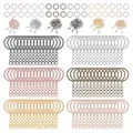 Lot de 450 crochets pour porte-clés avec chaîne et petits œillets à vis de 8mm pour la fabrication