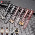 Bracelet de montre en crocodile véritable pour hommes bracelet de montre en cuir montres de luxe