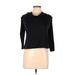 H&M 3/4 Sleeve Blouse: Black Tops - Women's Size Large