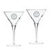 Chicago Maroons 2-Piece 10oz. Luigi Bormioli Titanium Martini Glass Set