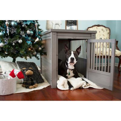InnPlace™ Pet Crate & End Table by New Age Pet in Gray