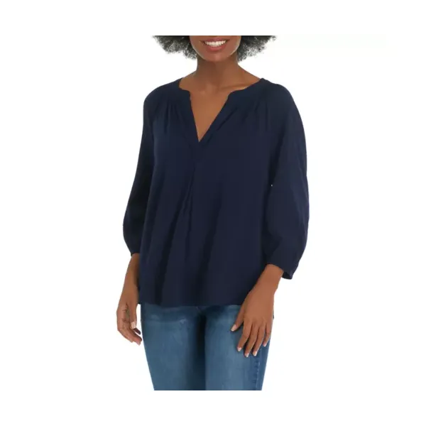 crown---ivy™-womens-3-4-sleeve-peasant-top,-navy,-small/