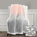 Glitter Ombre Metallic Print Sherpa Throw Blush/Gray Single 50x60 - Lush Decor 16T007812