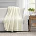 Sherpa Tassel Fringe Cozy Soft Throw Ivory Single 50X60 - Lush Decor 16T008273