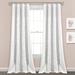 Ruffle Flower Window Curtain Panels White 42X84 Set - Lush Decor 16T007363