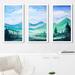 Loon Peak® "Painted Rocky Mountains" 3 Piece Print On Acrylic Plastic/Acrylic in Blue/Green | 33.5 H x 52.5 W x 1 D in | Wayfair