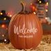 Personalization Mall Seasonally Script Personalized Pumpkins Resin in Orange | 12 H x 8 W x 8 D in | Wayfair 27462-L