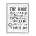 Stupell Industries The More You Read Quote Rustic Plank by Lettered & Lined - Textual Art Canvas in Gray | 14 H x 11 W x 1.5 D in | Wayfair