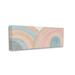 Stupell Industries Subtle Rainbow Arches Layered Blue Brown Red by Emily Navas - Painting Canvas/Metal in Pink | 17 H x 40 W x 1.5 D in | Wayfair