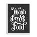 Stupell Industries Wash Dry & Fold Vintage Minimal Laundry by Lettered & Lined - Textual Art Canvas in Black/White | 14 H x 11 W x 1.5 D in | Wayfair
