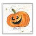 Stupell Industries Spooky Festive Pumpkin Jack-O-Lantern Splatter by Molly Susan Strong - Painting Canvas in Green | 17 H x 17 W x 1.5 D in | Wayfair