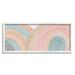 Stupell Industries Subtle Rainbow Arches Layered Blue Brown Red by Emily Navas - Painting Canvas in Pink | 10 H x 24 W x 1.5 D in | Wayfair