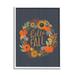 Stupell Industries Hello Fall Autumn Greeting Sunflower Pumpkin Wreath by - Textual Art Canvas in Orange | 14 H x 11 W x 3 D in | Wayfair
