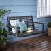 Gracie Oaks Lamp Outdoor Porch Swing Wood/Solid Wood in Gray | 21.75 H x 49.5 W x 26 D in | Wayfair 36B566C6E7C748778A1F442509A9E4E8