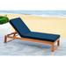 Mercury Row® Faunce 80.9" Long Reclining Eucalyptus Single Chaise w/ Cushions Wood/Solid Wood in Brown | 37.4 H x 24.8 W x 80.9 D in | Outdoor Furniture | Wayfair